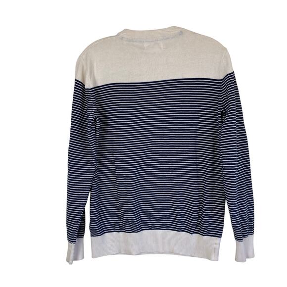 Frederik Anderson Copenhagen Mens Crewneck Sweater Fine-knit Striped Unisex - Picture 3 of 16